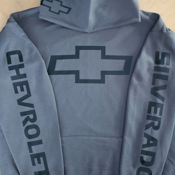 Chevrolet Bowtie Hanes Midweight Fleece Hoodie Long Life and Durable Graphics - Picture 1 of 3